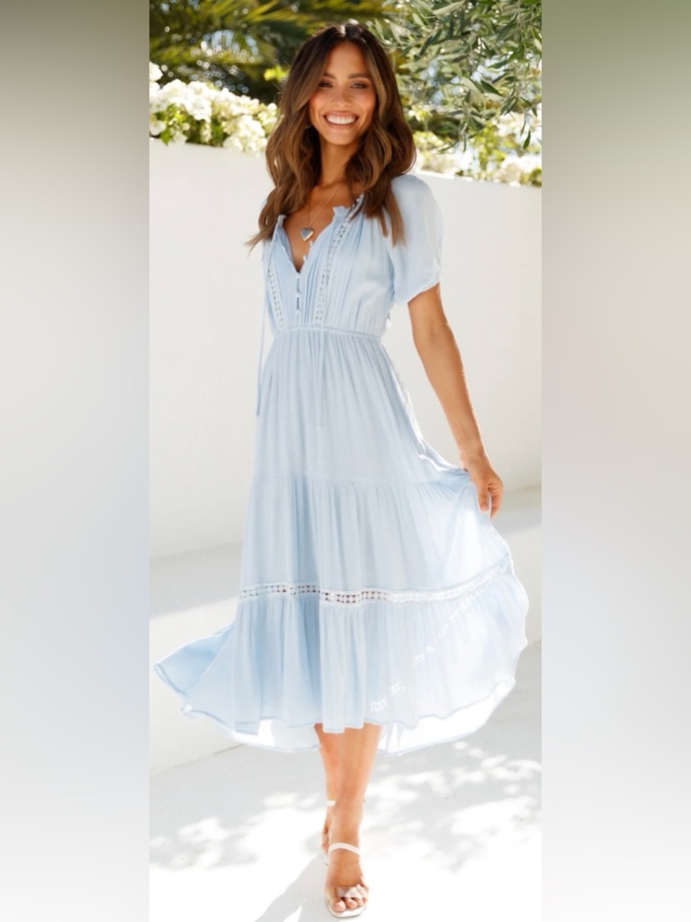 Hello Molly Blue Midi Dress NWT Size S | Graduation Bridal Birthday Winefest